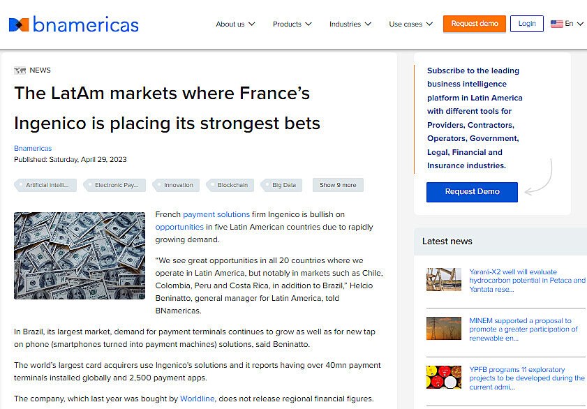 The LatAm markets where Frances Ingenico is placing its strongest bets